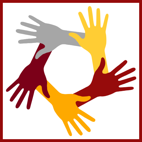 Icon of hands in a circle