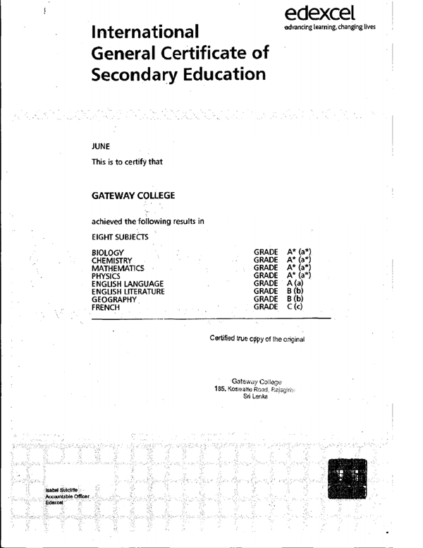 British Patterned Curriculum (IGCSE, GCE O/AS/A Level)_IGCSE-Edexcel