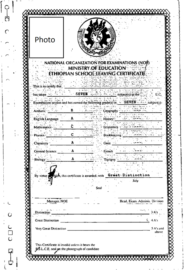 Ethiopia_Leaving-Certificate